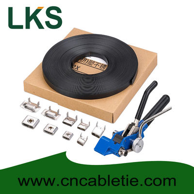 PVC coated Stainless Steel Banding 9.5x1.2mm, 12.7x1.2mm,19x1.2mm material SS304,316 with paper box and LQA tension tool