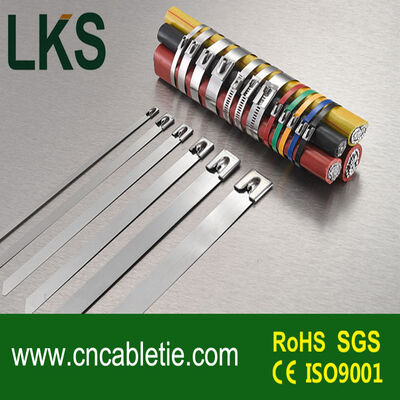 SS316 Grade Ball-lock Self-locking Cable Tie with High Tensile Strength and Corrosion Resistance