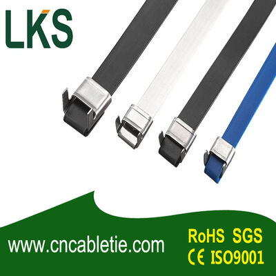 L Type Stainless Steel Cable Tie with PVC Coating Wing Lock Design for Corrosion Resistance and Easy Quick Installation