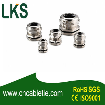 Nickel Plated Brass Waterproof Cable Gland with IP68 Protection and Metric Thread