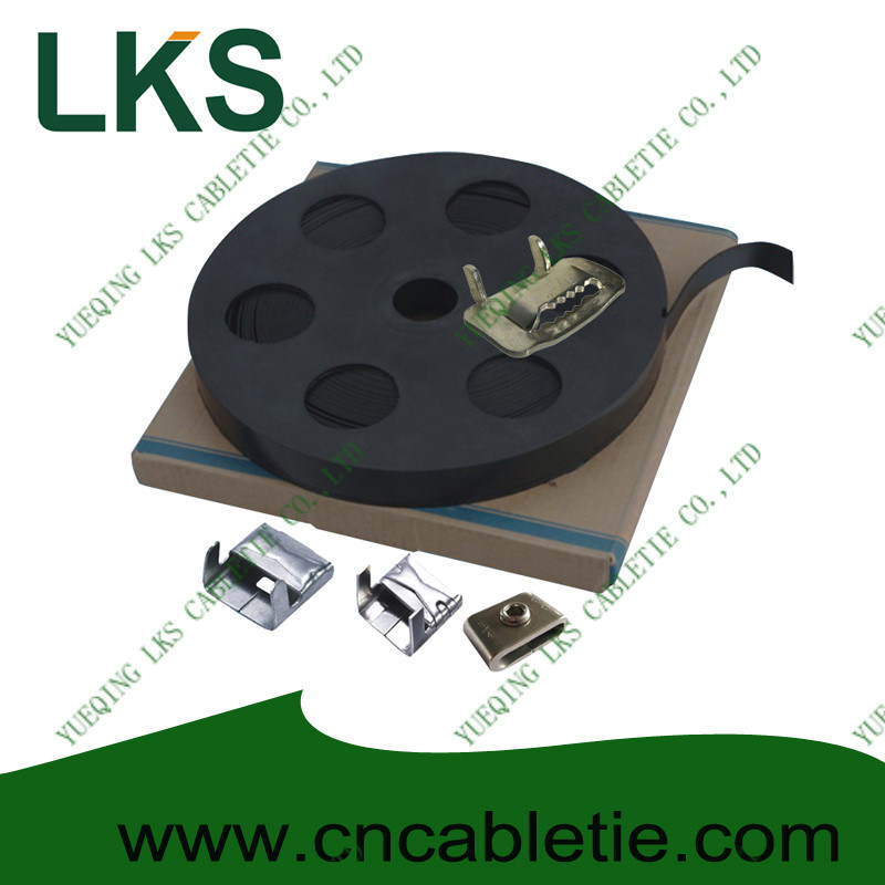 LKS-CB Series PVC Coated Stainless Strapping Band with Screw Buckle and Banding tools