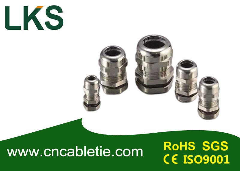 Industrial Brass Nickel Coated IP68 Waterproof Cable Gland PG Thread Long Claw Type for Machinery